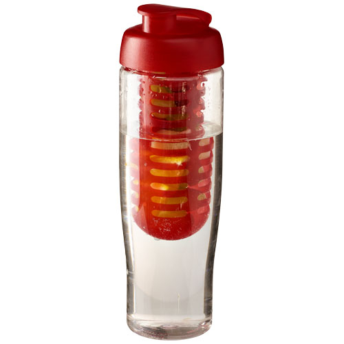 Gourde personnalisable sport et infuseur 700 ml H2O Active® Translucide et Rouge